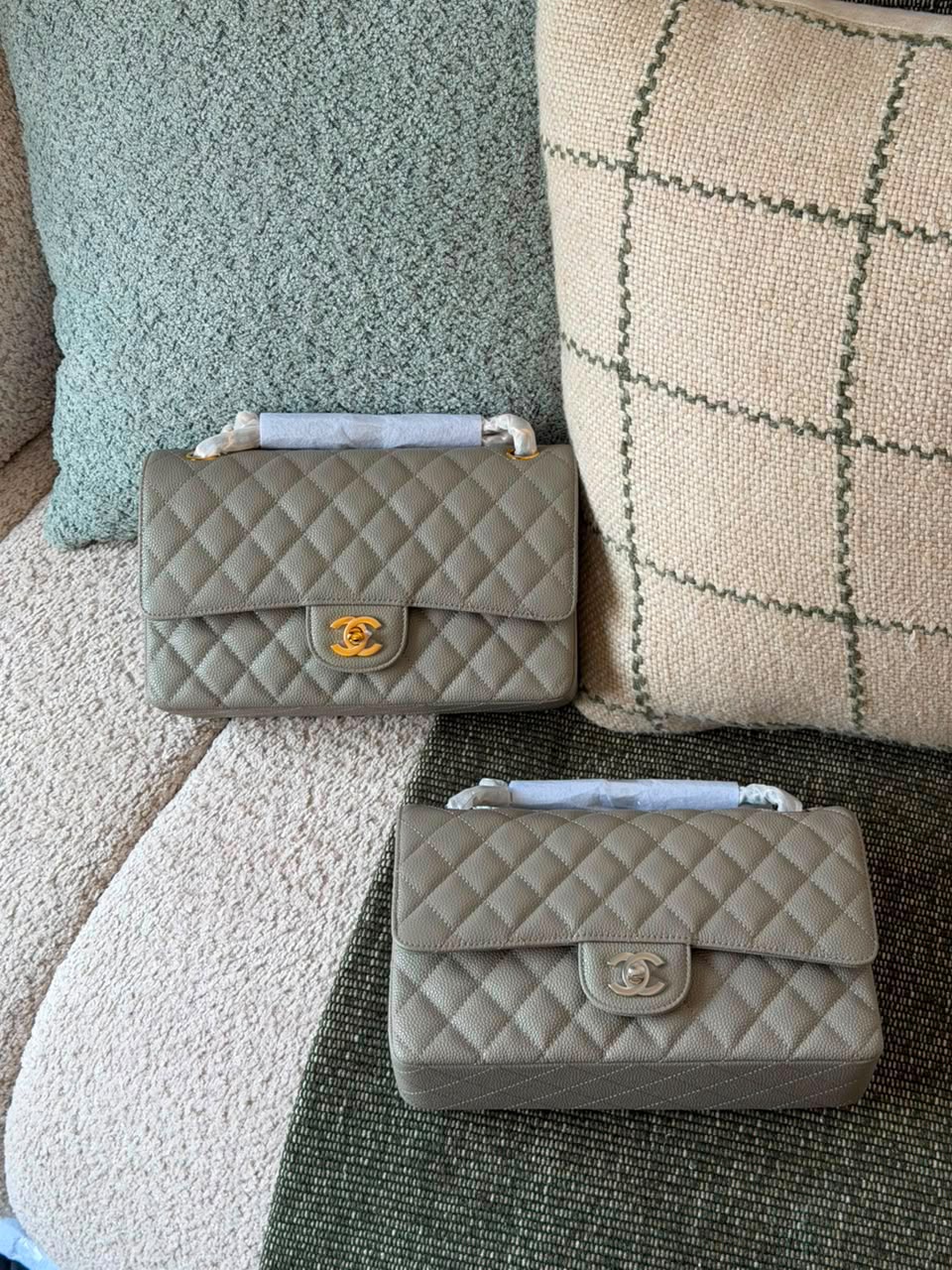 Chanel Shoulder Bag - Grey, Beige, Brown, Navy, Pink, Black