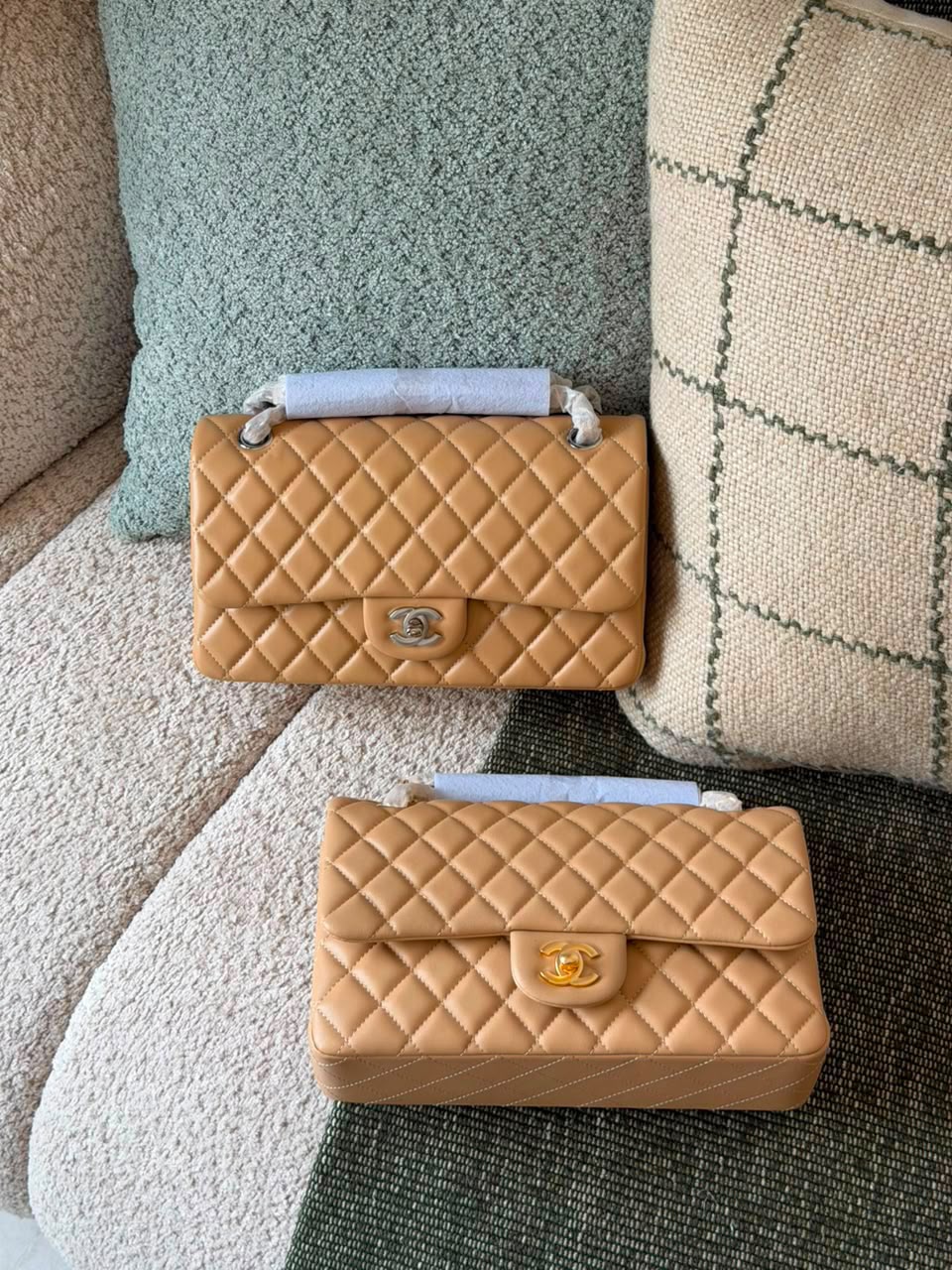 Chanel Shoulder Bag - Grey, Beige, Brown, Navy, Pink, Black