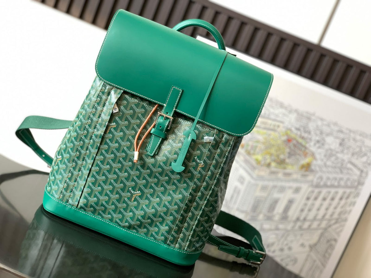 Goyard Flap Backpack - Green