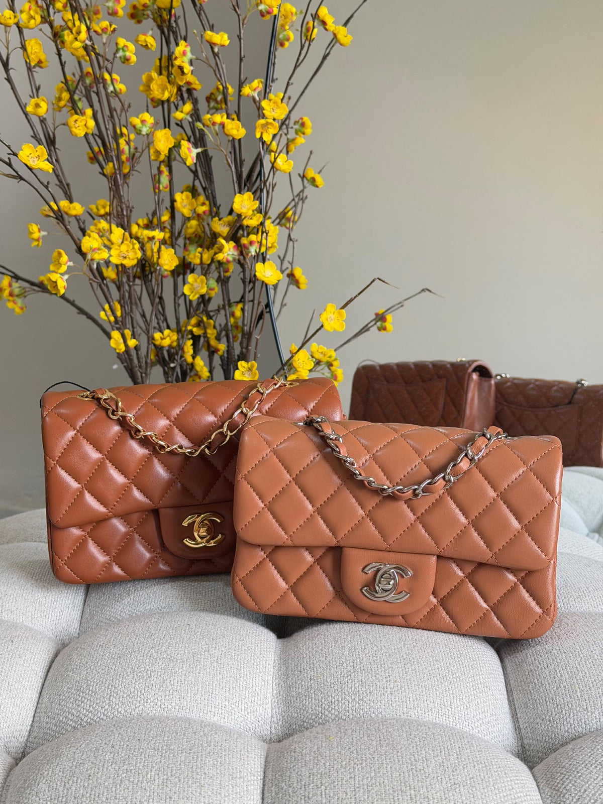 Chanel Quilted Flap Shoulder Bag - Brown