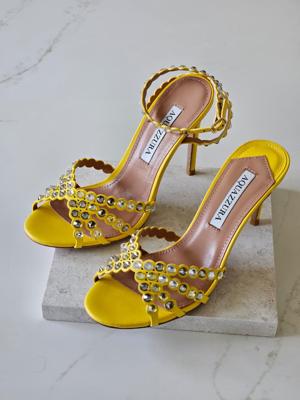 Aquazzura Ankle-Strap Heels - Yellow
