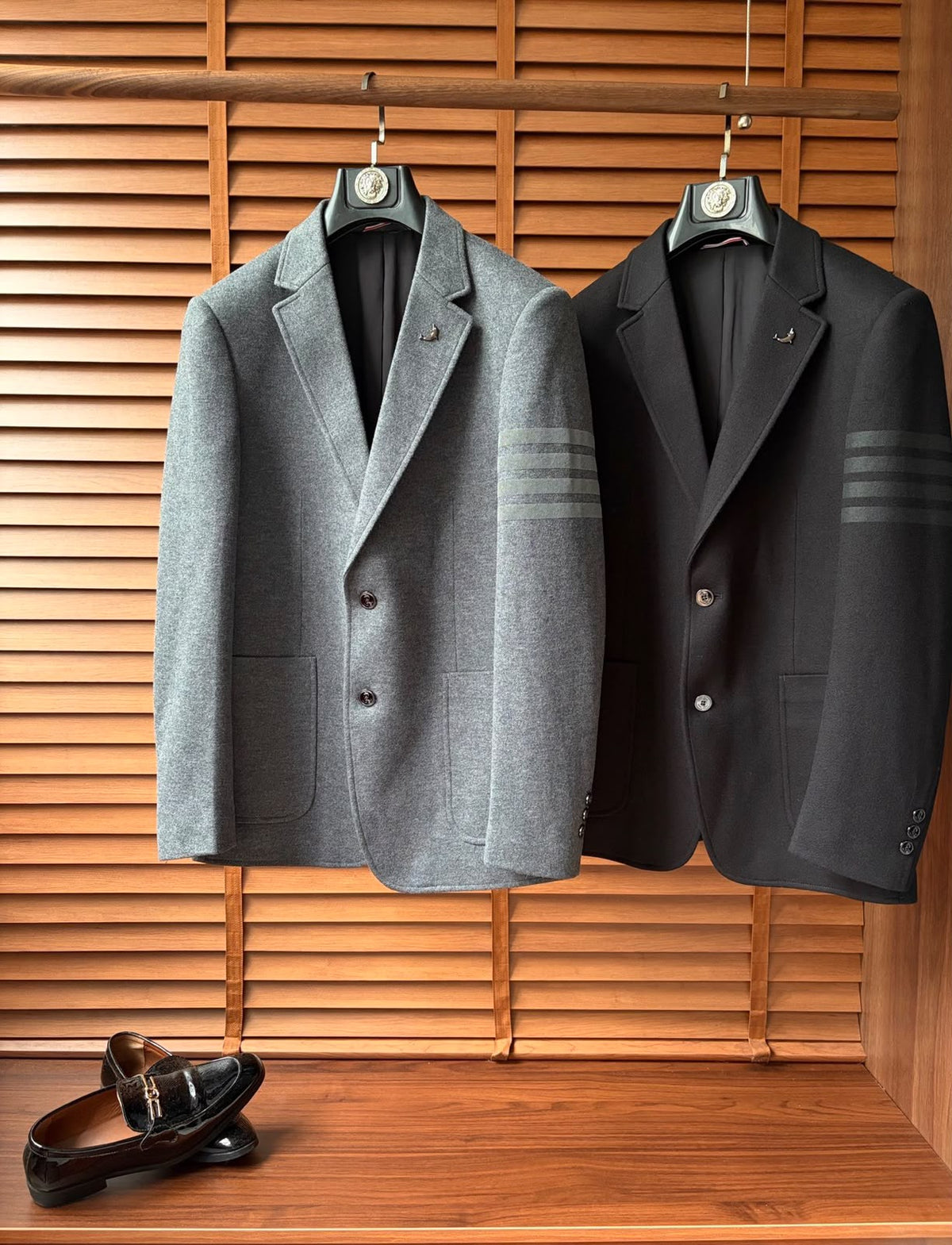Thom Browne Blazer - Grey, Black