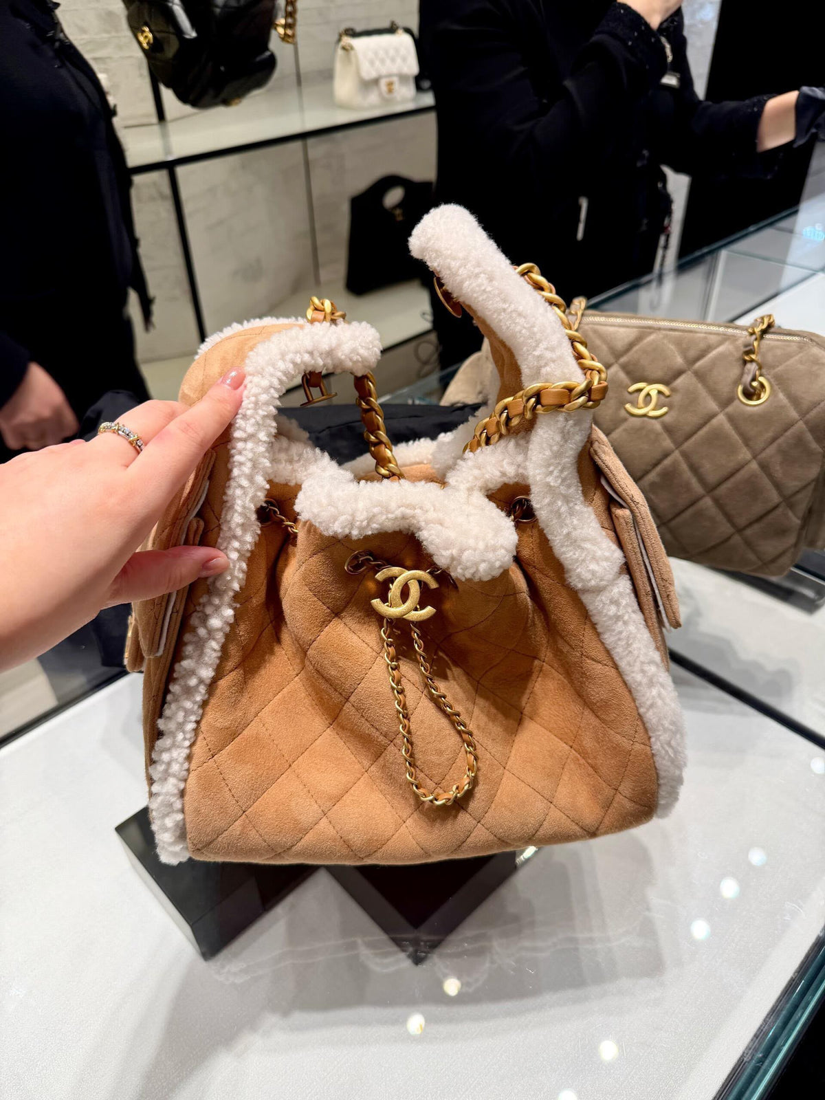 Chanel Quilted Tote Bag - Beige