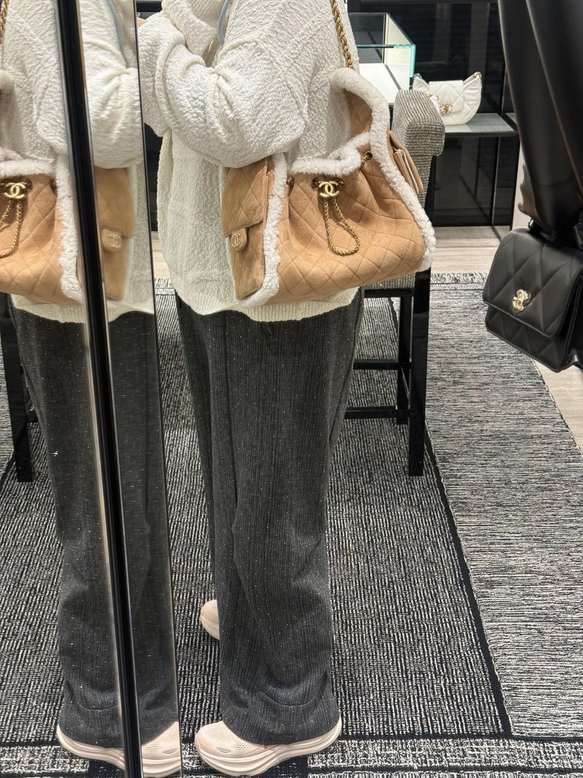 Chanel Quilted Tote Bag - Beige