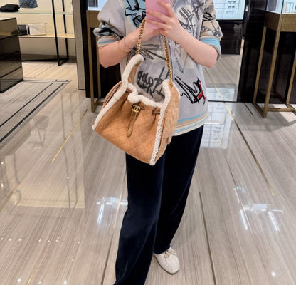 Chanel Quilted Tote Bag - Beige