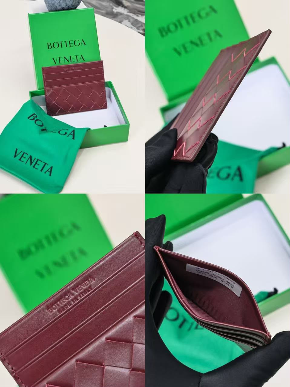 Bottega Veneta Card Holder - Burgundy