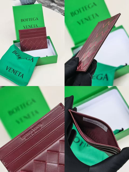 Bottega Veneta Card Holder - Burgundy