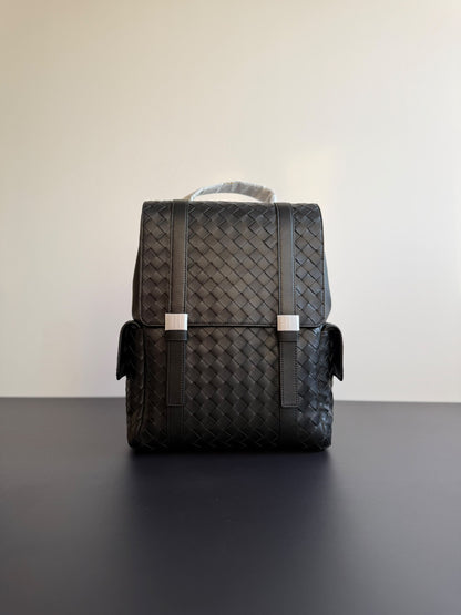 Bottega Veneta Flap Backpack - Black