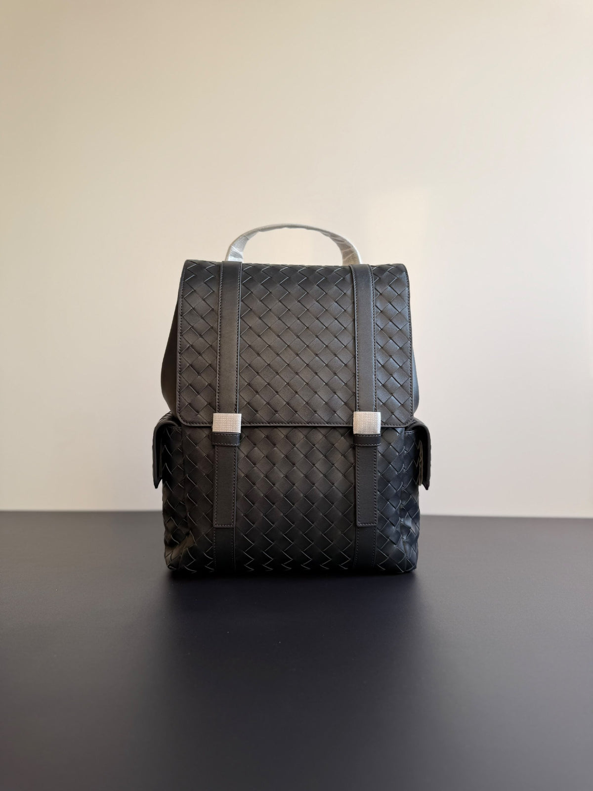 Bottega Veneta Flap Backpack - Black