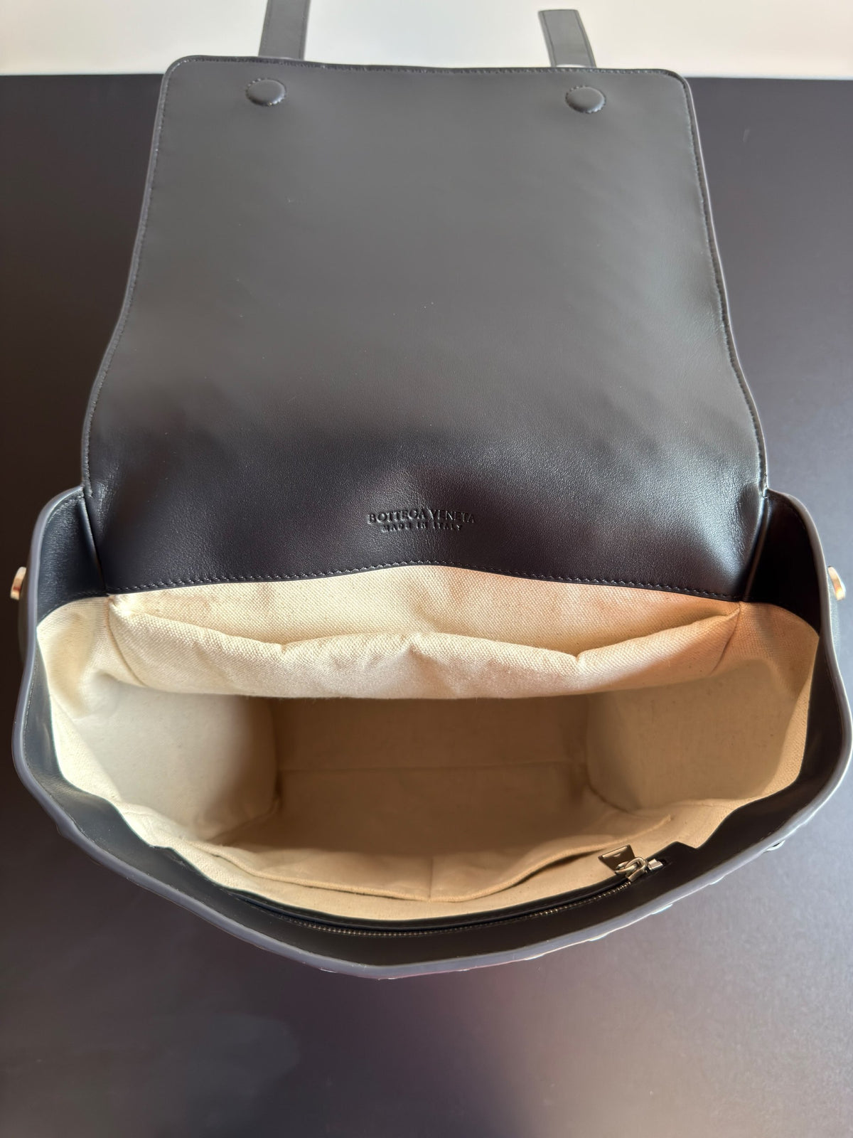 Bottega Veneta Flap Backpack - Black