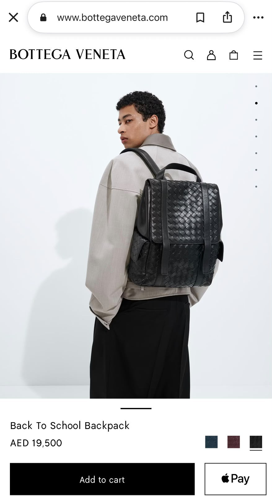 Bottega Veneta Flap Backpack - Black