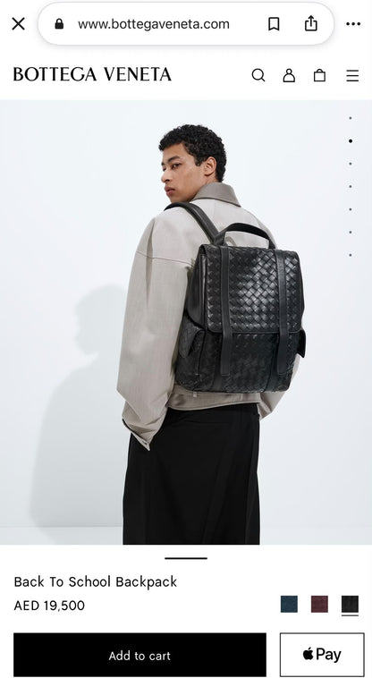 Bottega Veneta Flap Backpack - Black