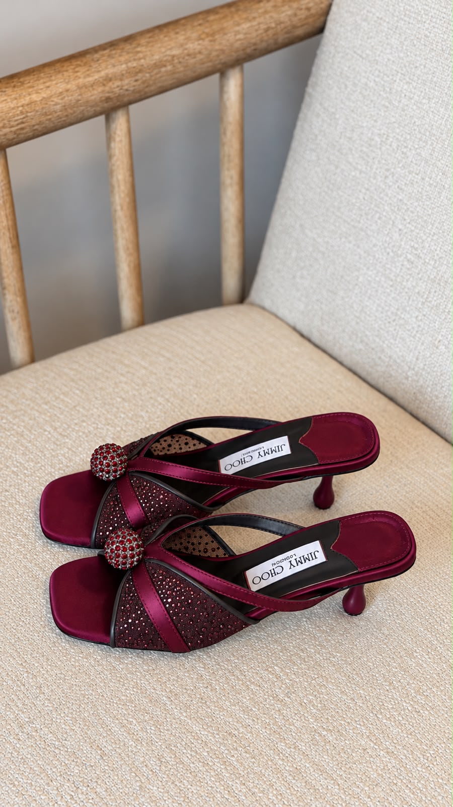 Jimmy Choo Heels - White, Burgundy, Beige