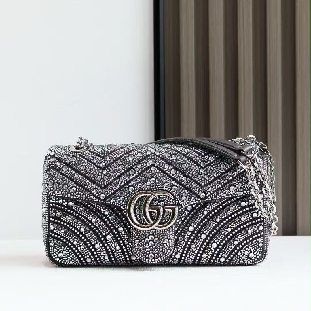 Gucci Double-G Flap Shoulder Bag - Black