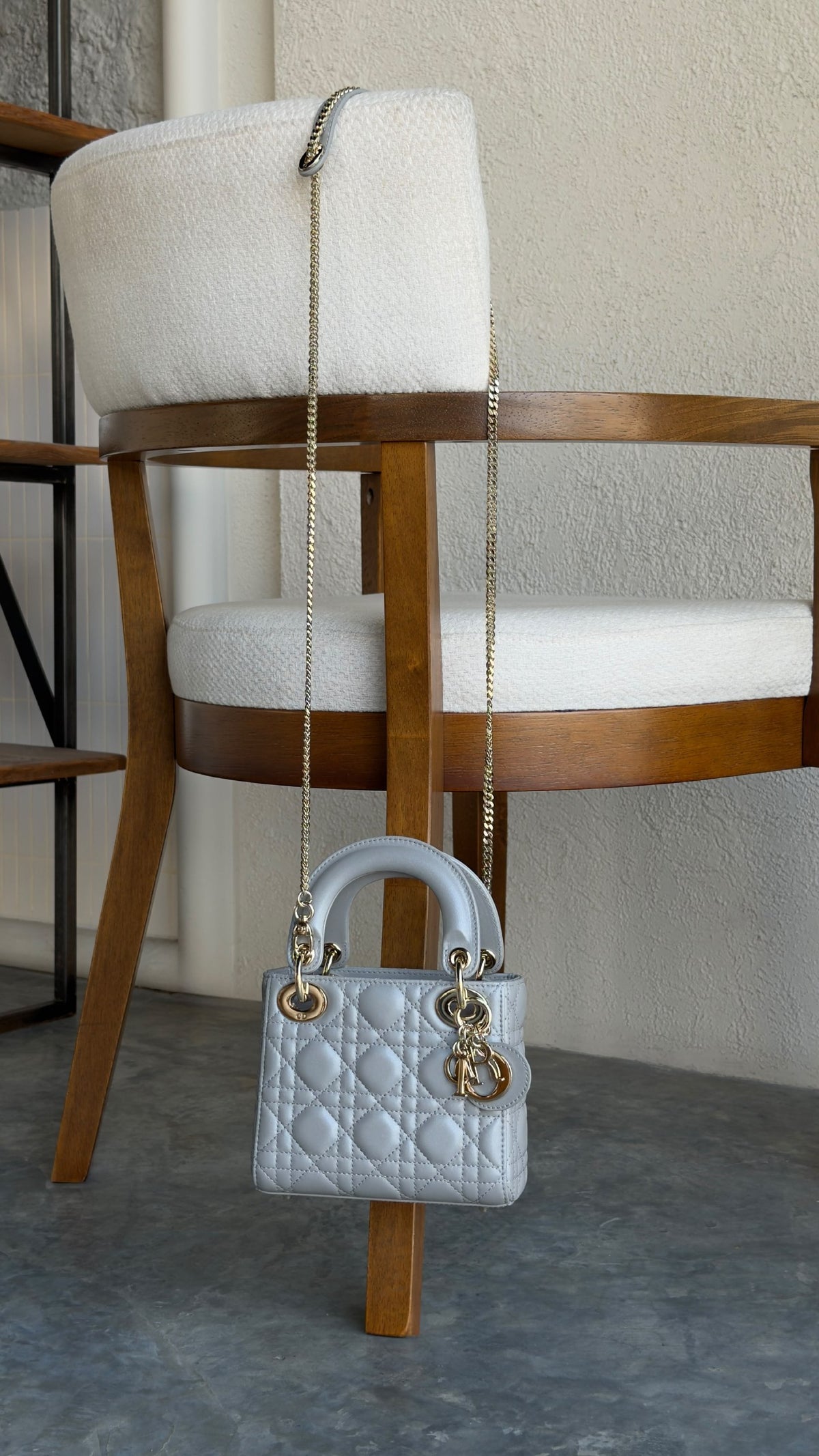 Dior Lady Dior Handbag - Grey