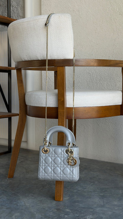 Dior Lady Dior Handbag - Grey