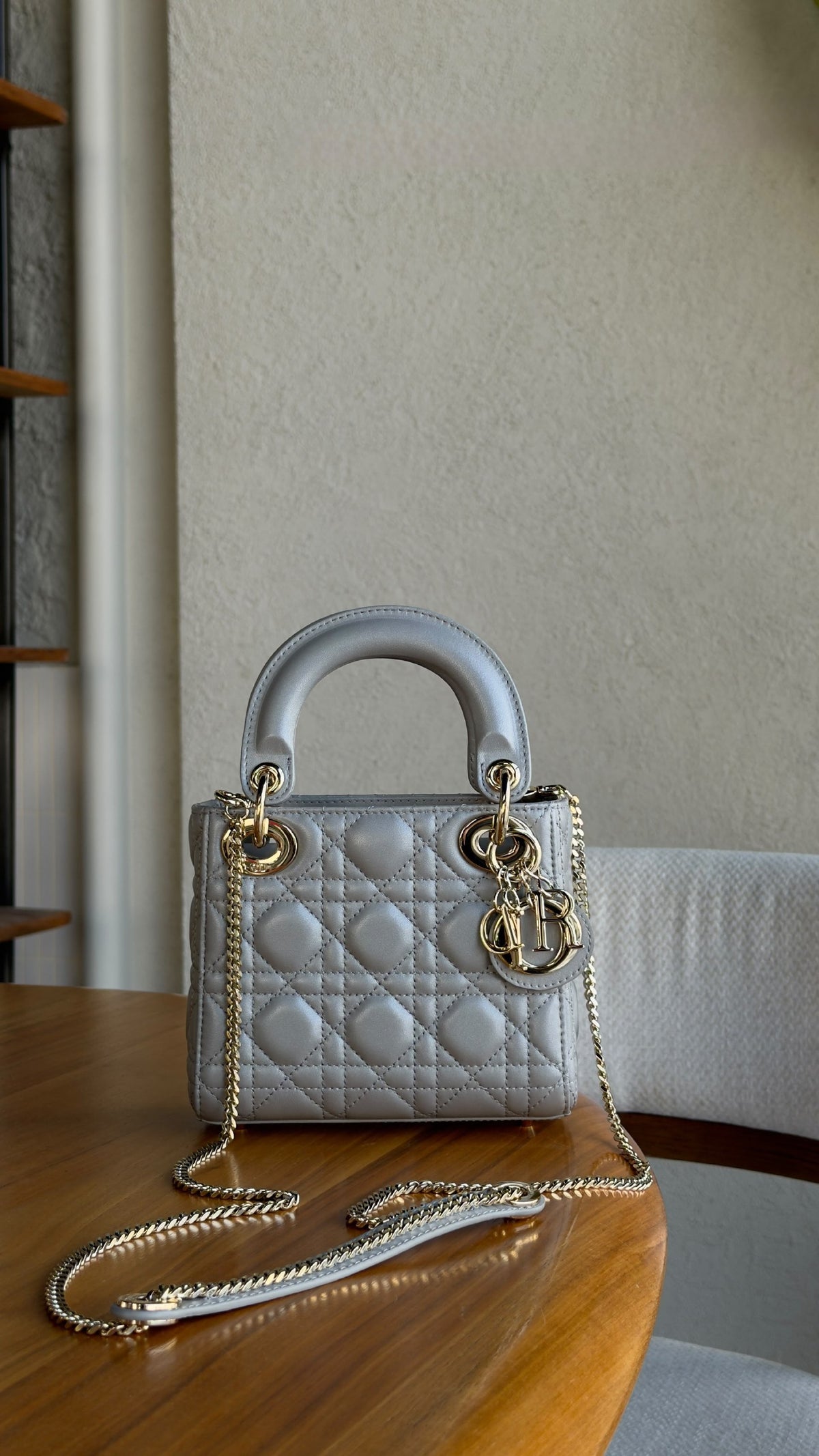 Dior Lady Dior Handbag - Grey