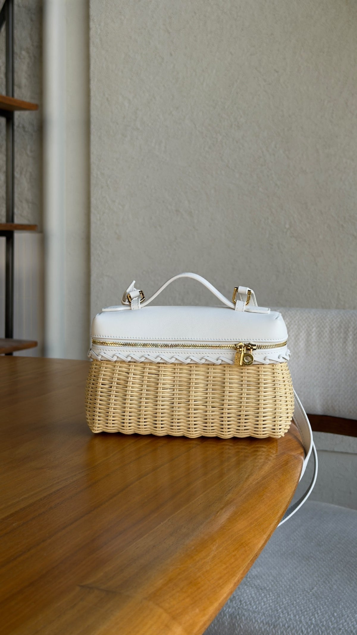 Loro Piana East-West Shoulder Bag - White