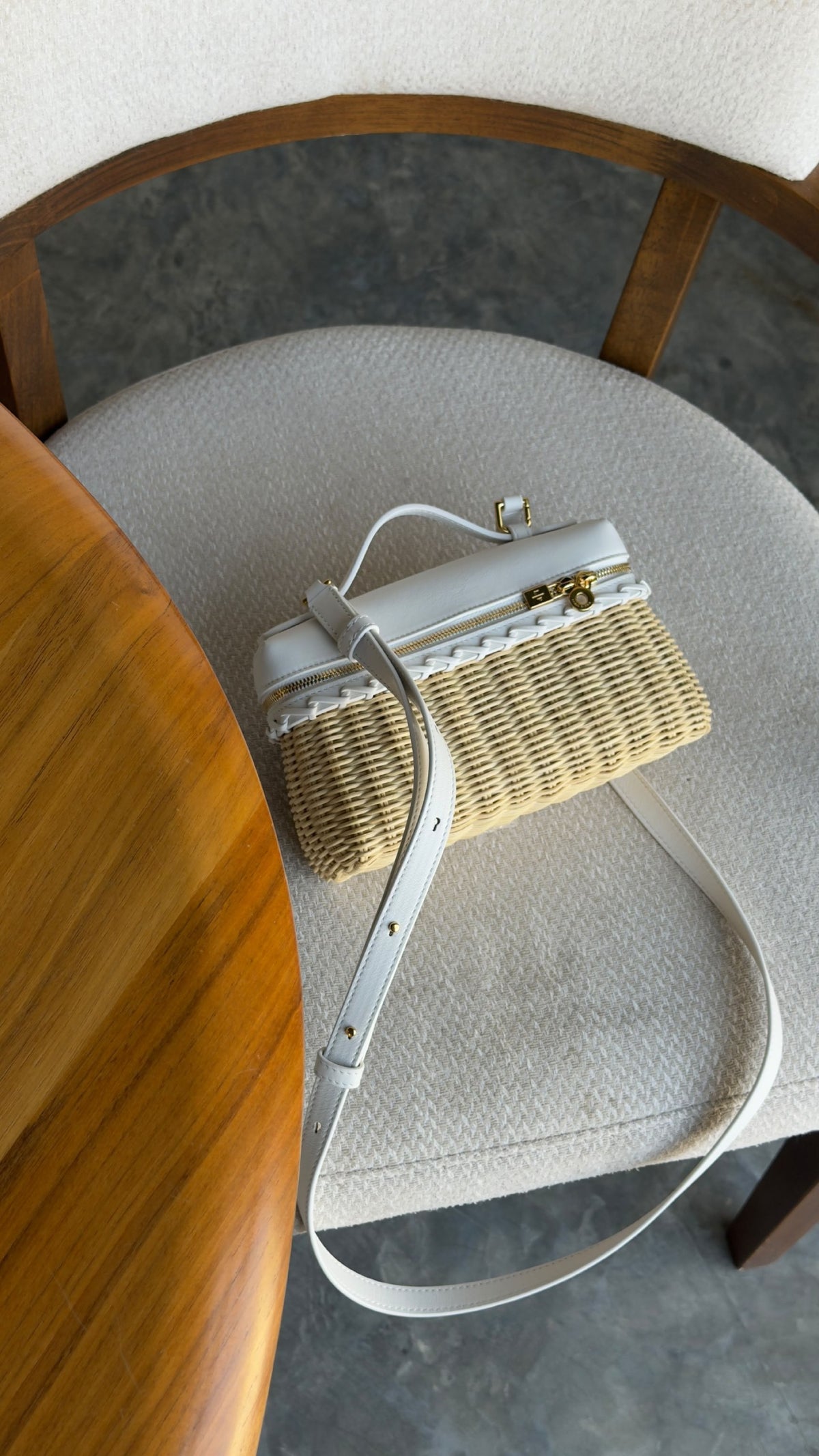 Loro Piana East-West Shoulder Bag - White