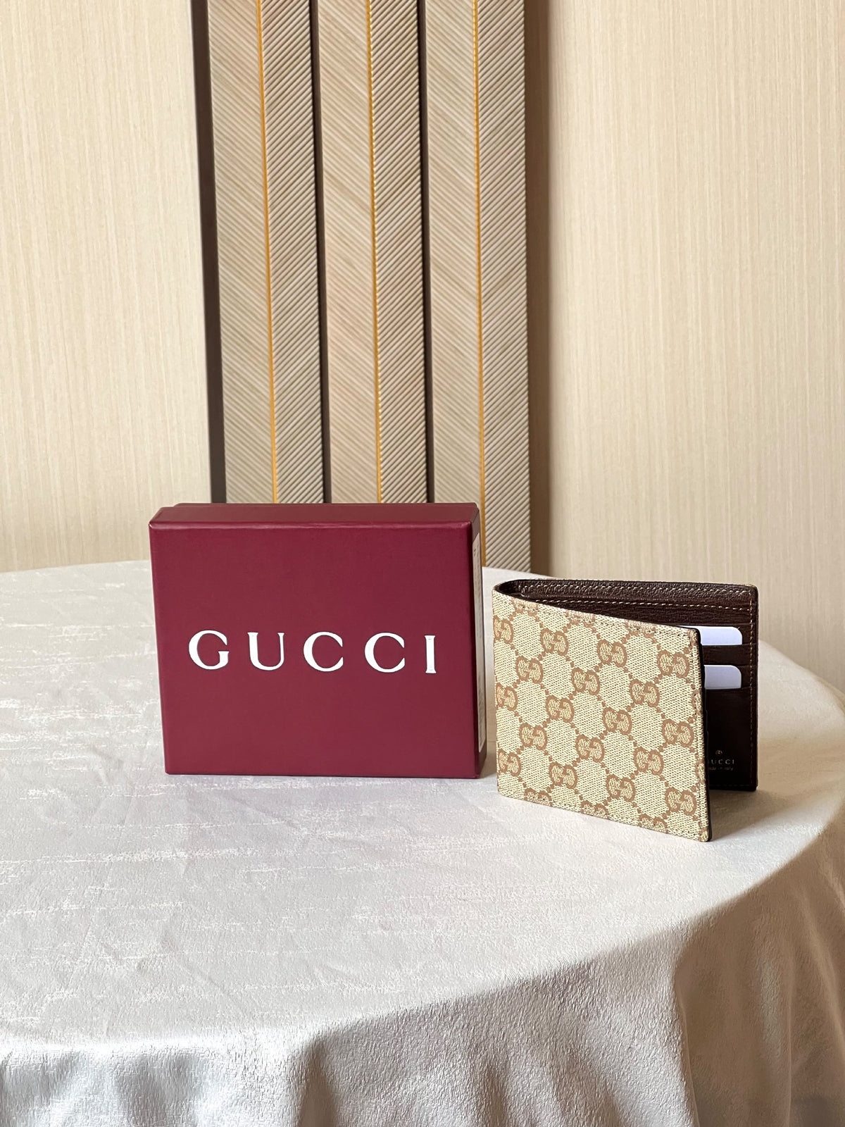 Gucci GG Canvas Wallet - Beige