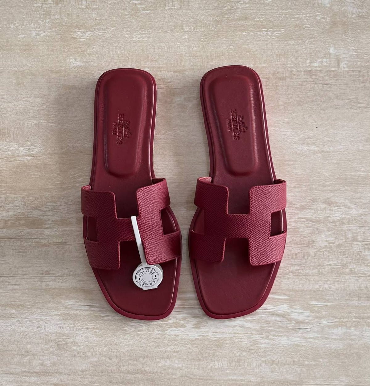 Hermes Slipper - Burgundy