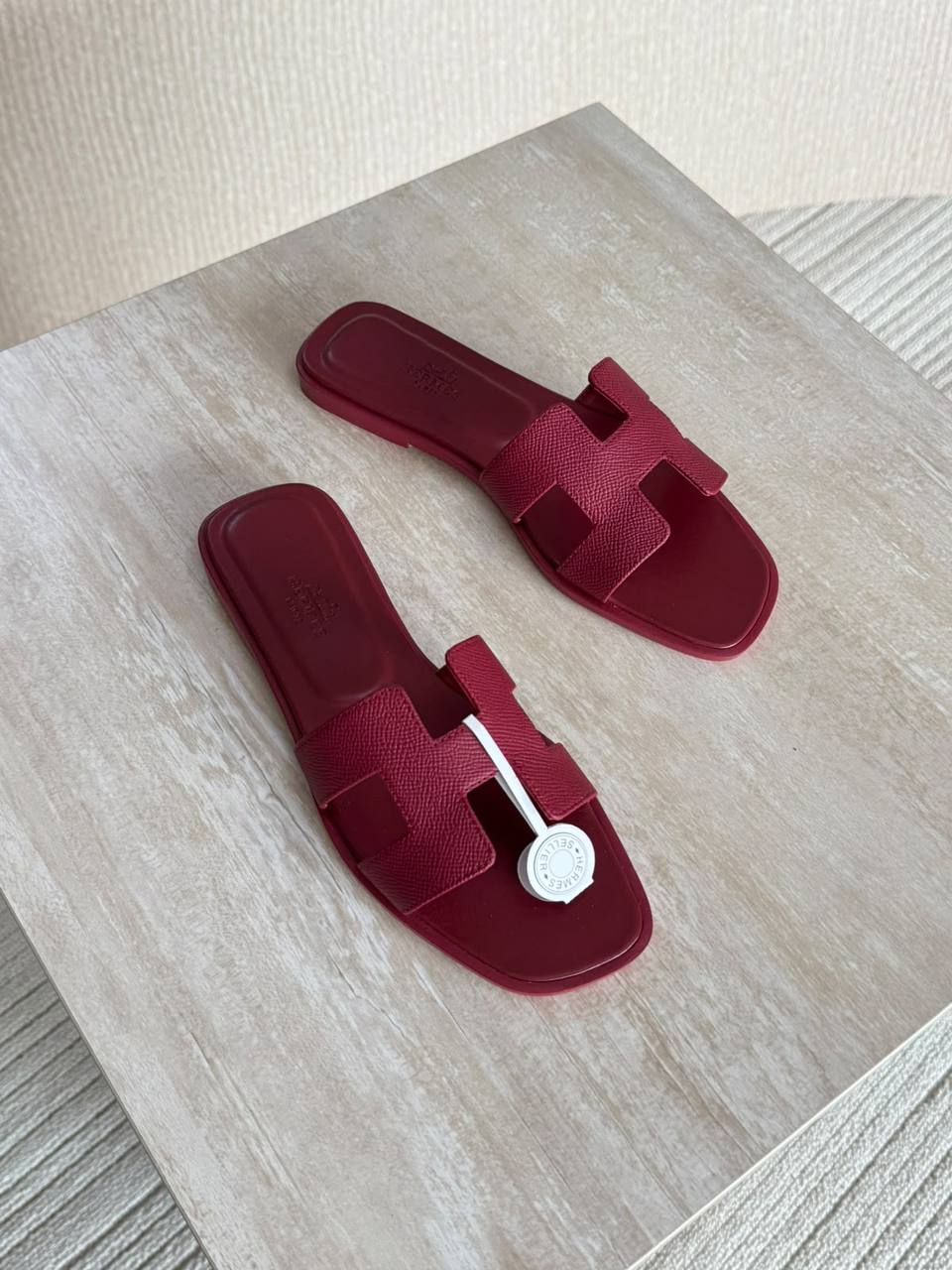 Hermes Slipper - Burgundy