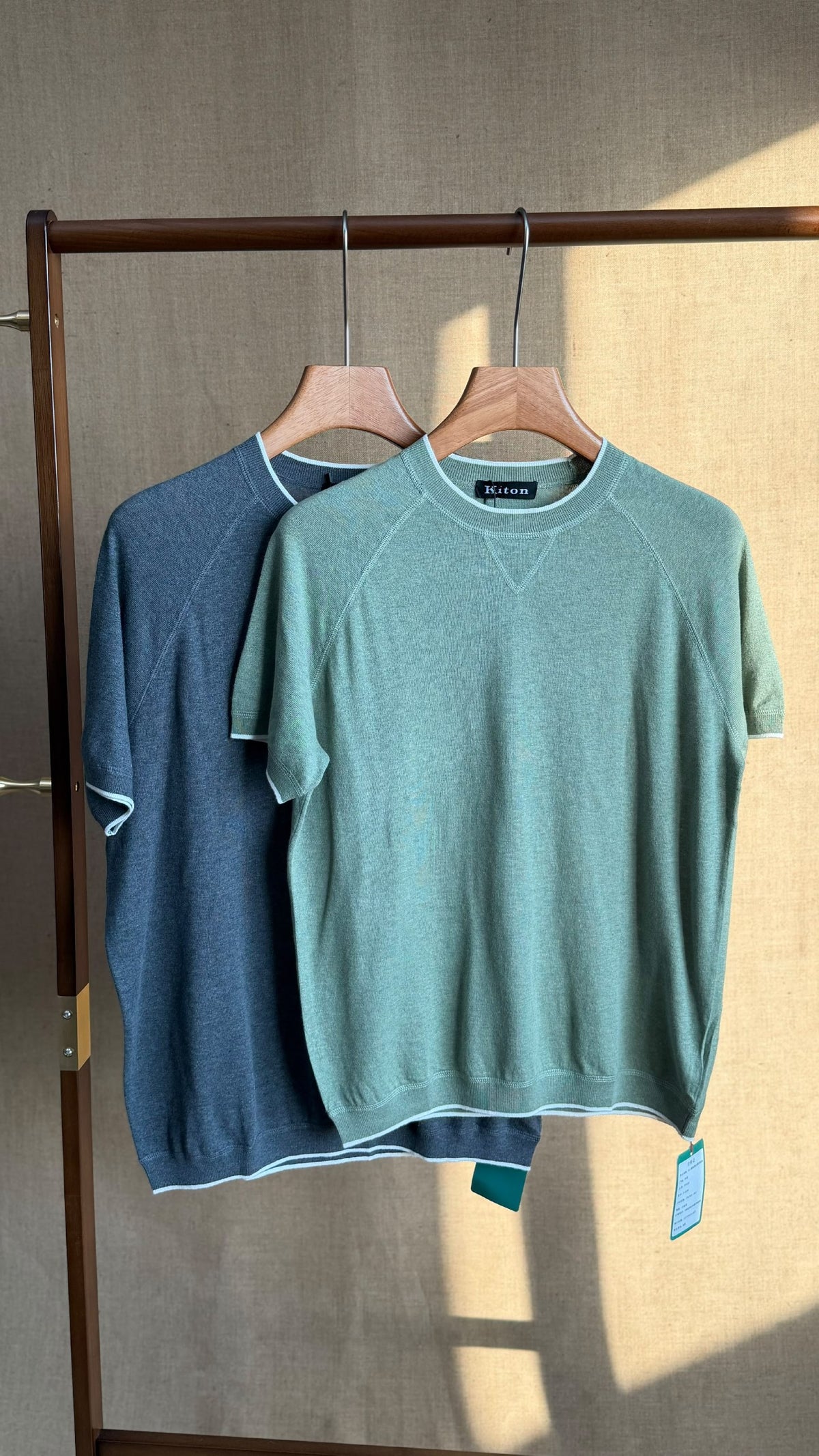 Kiton Knitted T-Shirt - Green, Navy