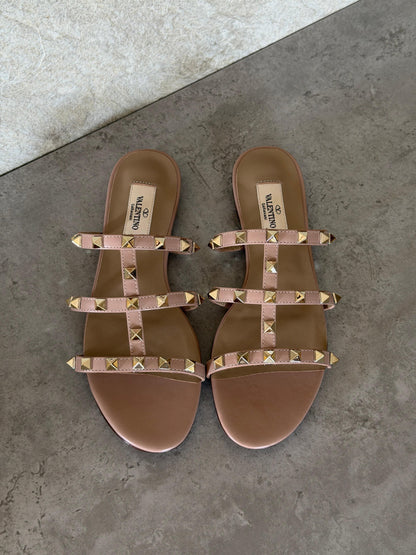 Valentino Garavani Slippers - Pink, Black