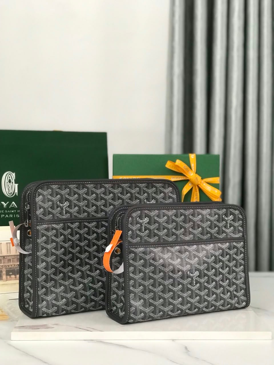 Goyard Clutch - Dark Grey