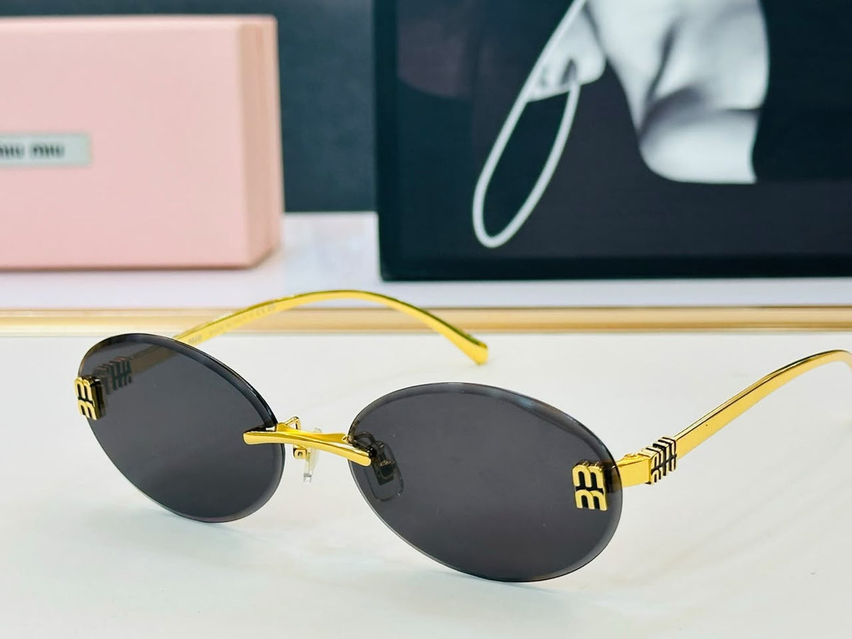 Miu Miu Sunglasses - Gold & Black