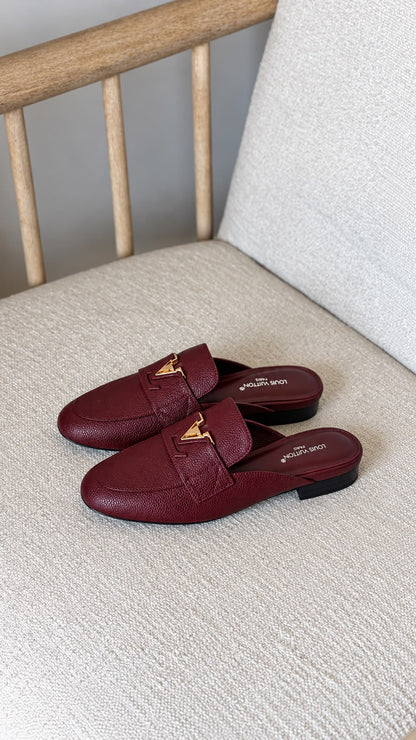 Louis Vuitton Mule - Burgundy, Black, Beige
