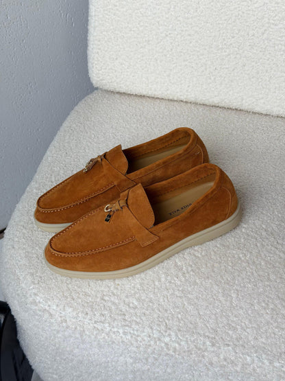 Loro Piana Charm Loafers - Brown Suede