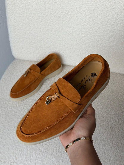 Loro Piana Charm Loafers - Brown Suede