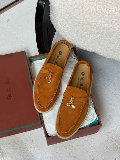 Loro Piana Charm Loafers - Brown Suede
