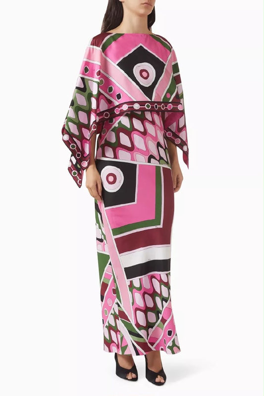 Emilio Pucci Cape Top & Skirt Set - Multi