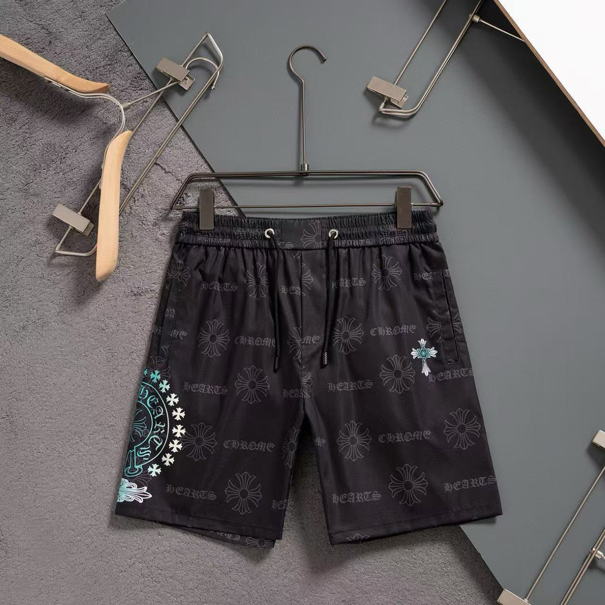 Chrome Hearts Shorts Floral-Motif - Black
