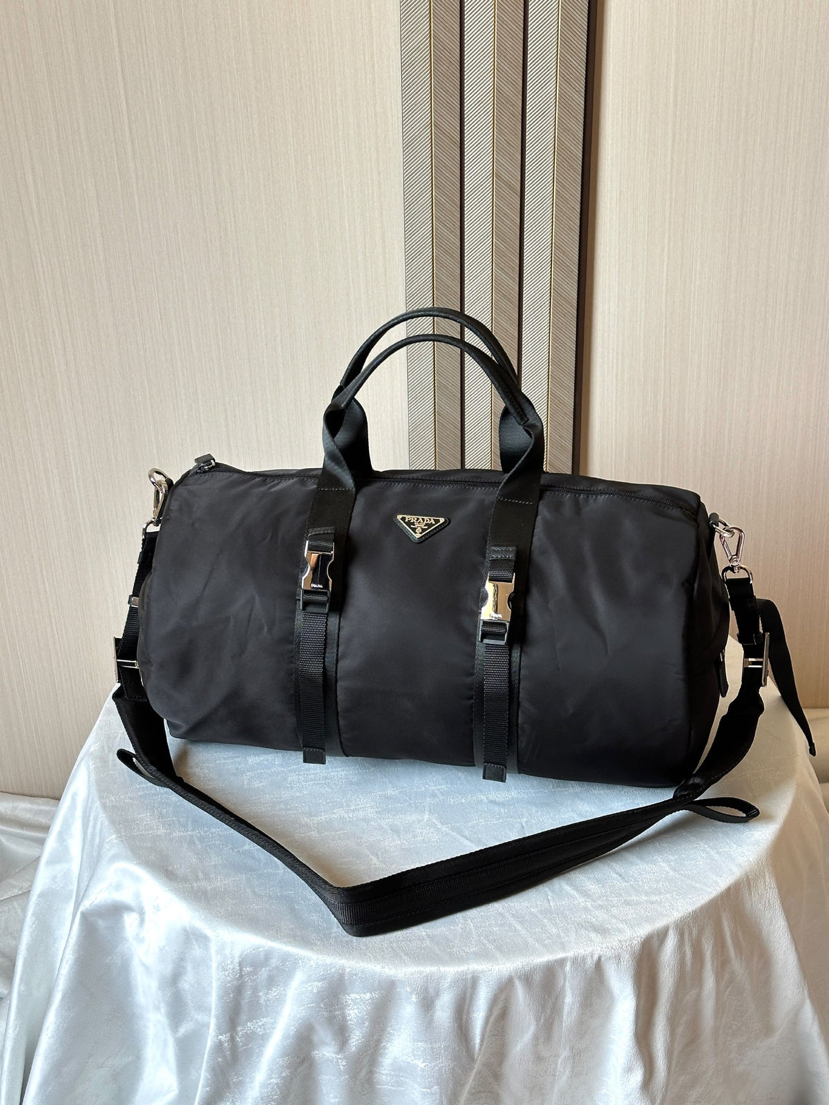 Prada Travel Bag Buckle Strap - Black