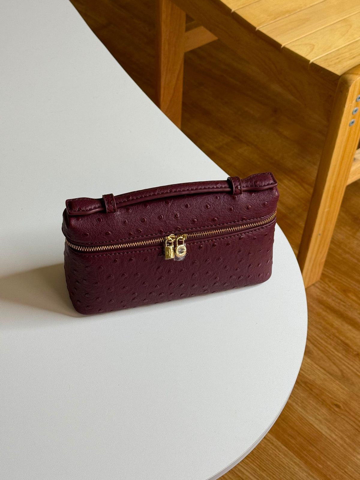 Loro Piana Handbag - Burgundy Embossed