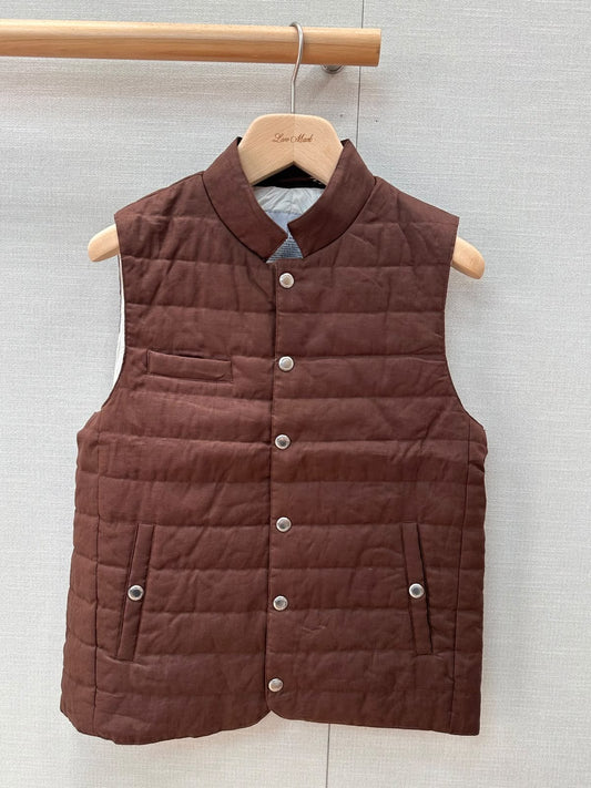 Brunello Cucinelli Quilted Vest - Brown