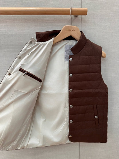 Brunello Cucinelli Quilted Vest - Brown