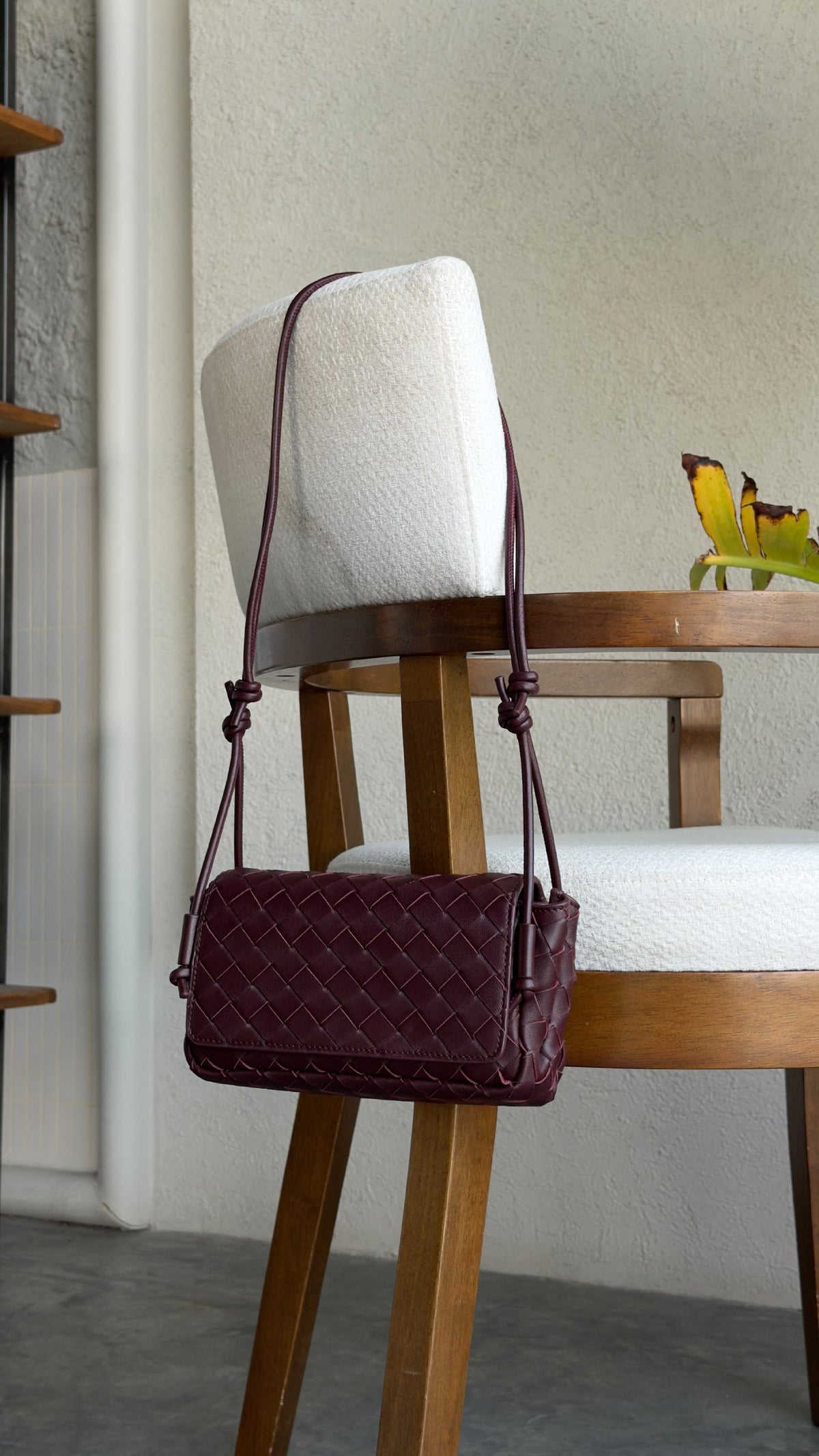 Bottega Veneta Notturno Crossbody Bag - Burgundy
