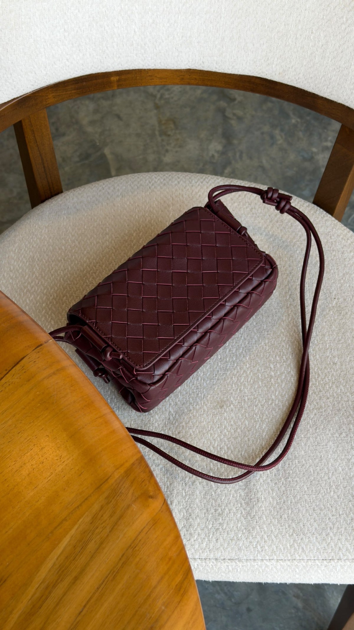 Bottega Veneta Notturno Crossbody Bag - Burgundy