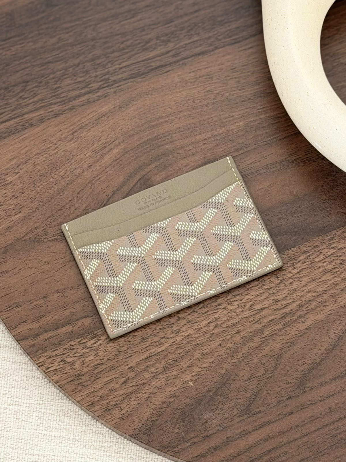 Goyard Card Holder - Beige