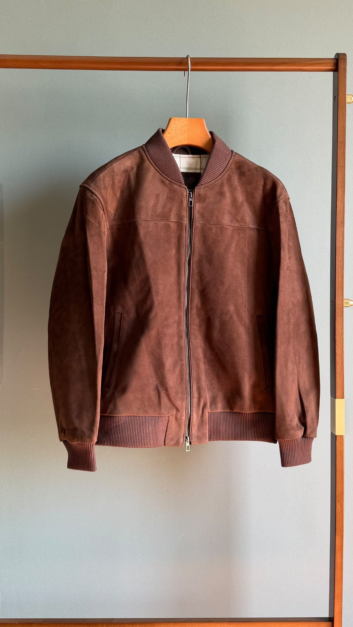 Loro Piana Ribbed Bomber Jacket - Brown