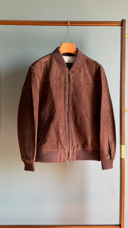 Loro Piana Ribbed Bomber Jacket - Brown