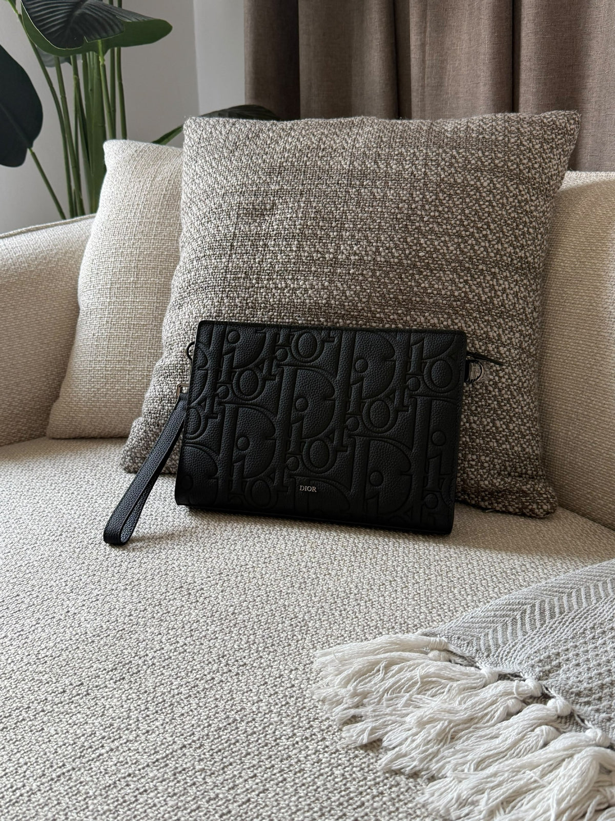 Dior Clutch - Black Embossed