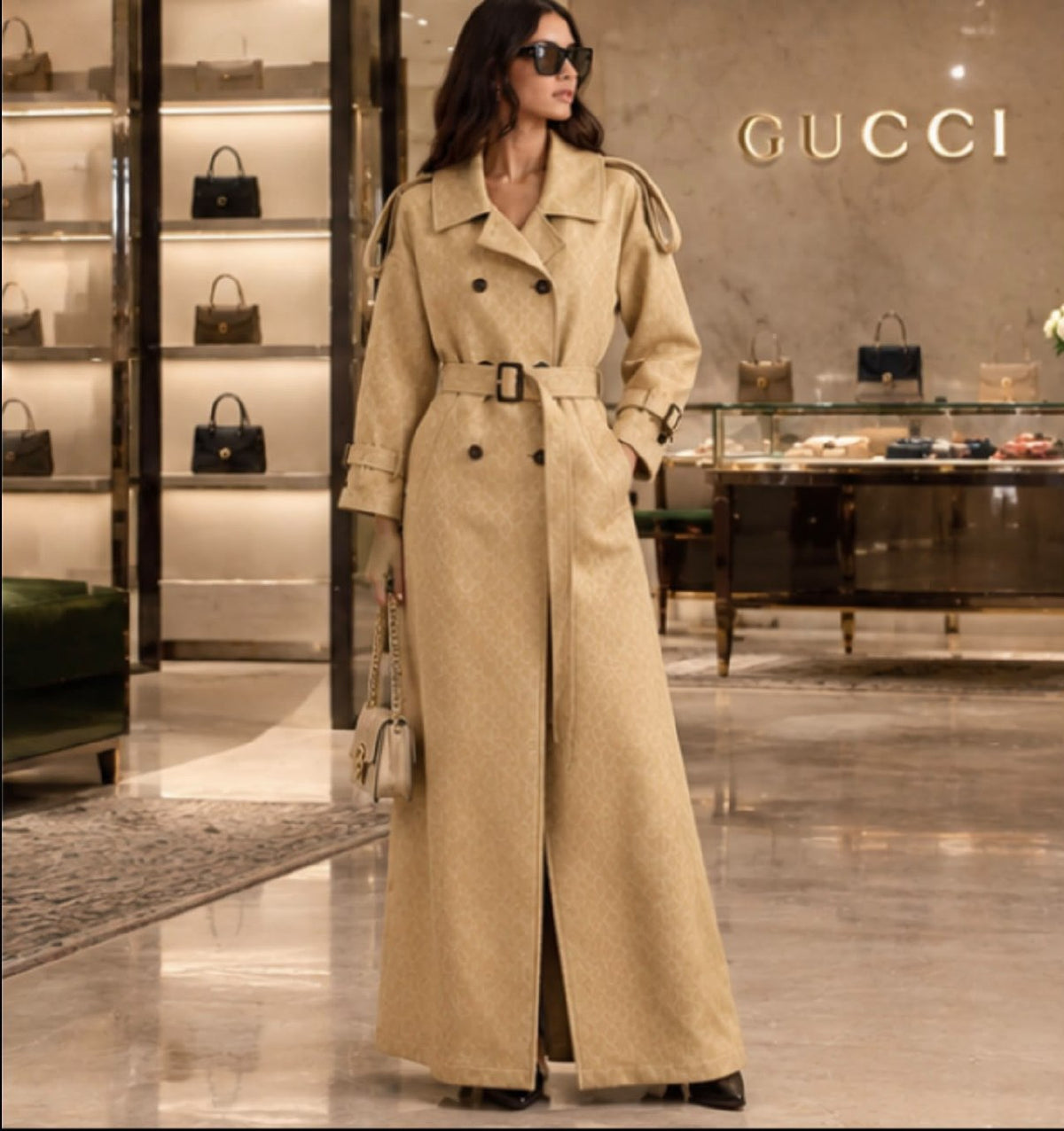 Gucci Coat - Beige Monogram
