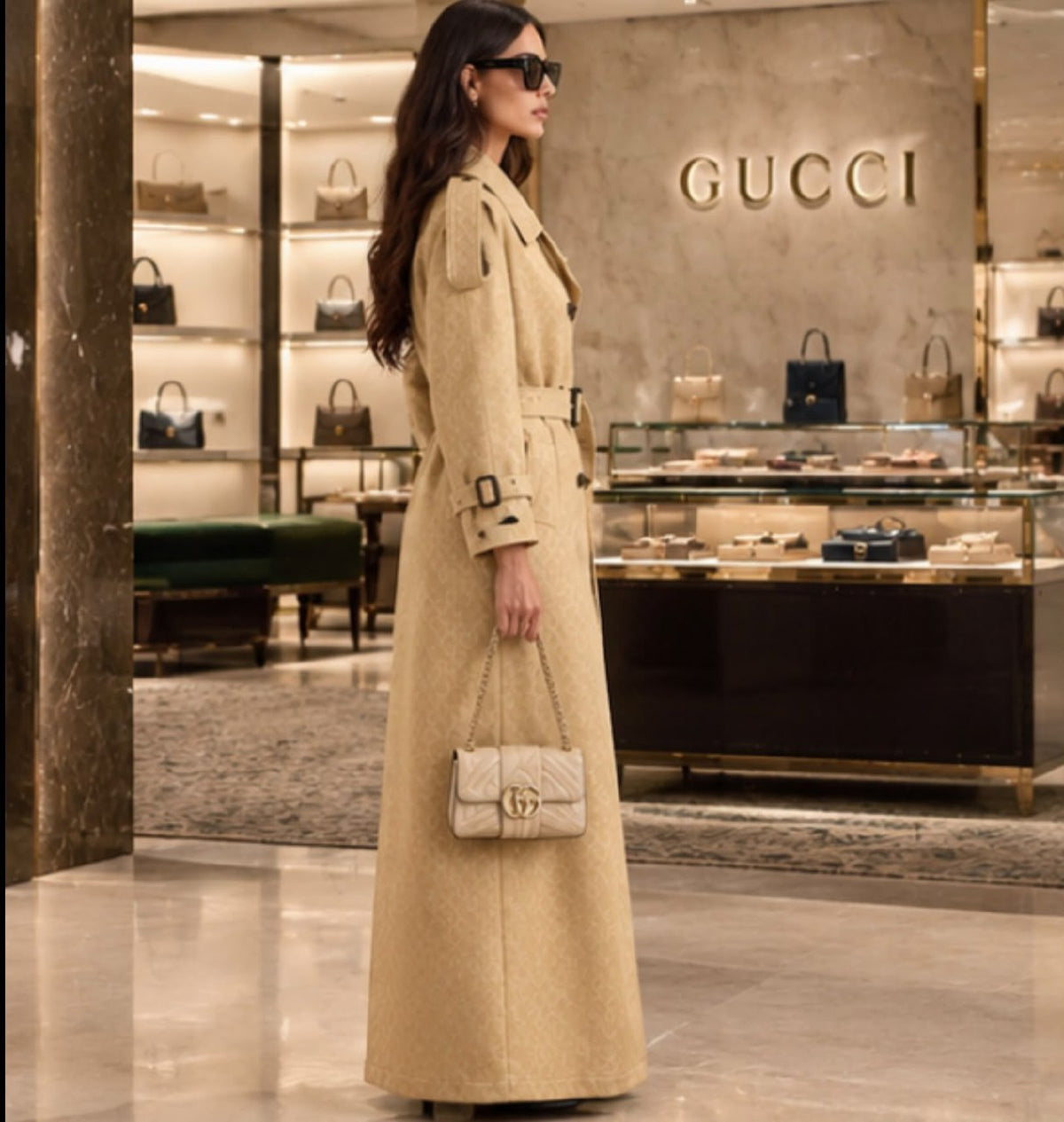 Gucci Coat - Beige Monogram
