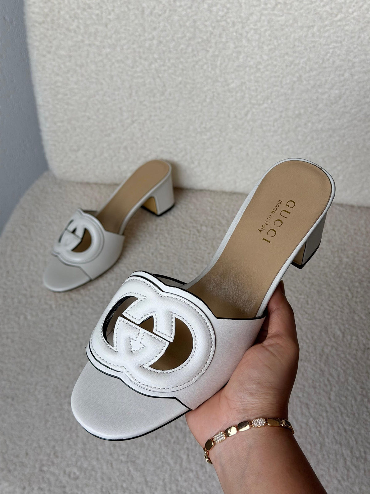 Gucci Heels - White