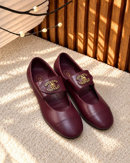 Chanel Ballerina - Burgundy